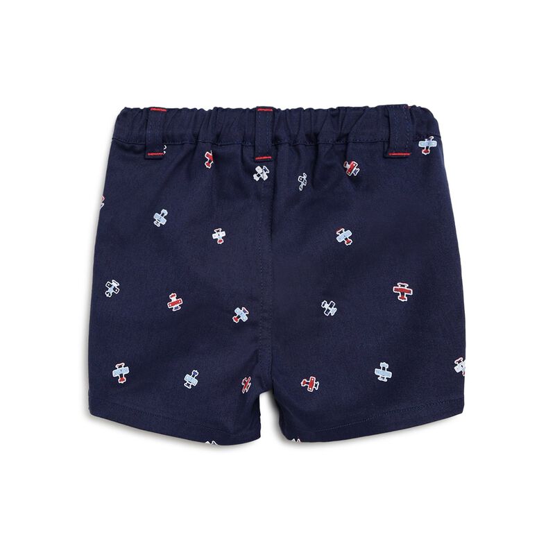 Boys Medium Blue Short Woven Trousers image number 1